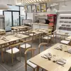 Silla de Comedor con Respaldo, Taburete Minimalista Nórdico para Estudio, Silla de Escritorio para Estudiantes, Habitación de Estudio, Uso Doméstico, Silla de Cuerno de Hierro y Madera Sintética