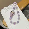 Nova Corrente de Celular com Boneca de Desenho Chaveiro de Miçangas Pintado à Mão Pingente para Capa de Celular Ornamento de Caixa Surpresa para Live