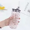 Copo de café de vidro de alto valor estilo Ins, copo de escritório, copo infantil para beber leite, copo de bambu