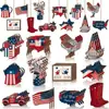 Nuevo Producto Transfronterizo: Decoración de Árbol para el 4 de Julio Día de la Independencia - Adorno de Madera Patriótico Rústico para Decoración Colgante de Fiesta en Casa