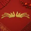 DIY Traje Antigo Celebração de Noiva Leque Leque Redondo Acessórios para Corsage Boca de Fênix Dourada Grande e Pequena com Furos Acessórios para Sapato Imortal