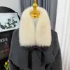 Bufanda de Piel de Zorro con Bufanda, Cuello de Piel, Bufanda de Piel, Bufanda de Invierno para Mujer, Estilo Japonés Lindo y de Moda