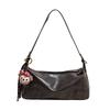 Bolso Pequeño de Cuero con Cera de Aceite para Axila para Mujer 2025 Nuevo Bolso de Hombro Francés de Lujo Accesible Bolso Cruzado de Diseño de Nicho de Gama Alta