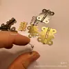 6 minutos 1 pulgada 1.2 pulgadas bisagra Bisagra de mariposa antigua caja de madera 90 grados exterior Jaula de pájaros bisagra pequeña