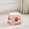 Taburete de Plástico Hogareño Engrosado Sala de Estar Mesa de Comedor Dengzi Banco Cuadrado de Plástico Silla Taburete Pequeño de Goma Cocida Simple Taburete Alto