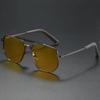 Gafas de sol cuadradas polarizadas de colores para hombre, nuevas 462, para conducir, montar a caballo, de metal, para pesca al aire libre, tinta