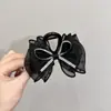 Presilha de Cabelo de Laço com Strass de Alta Qualidade para Mulheres 2025 Novo Estilo Presilha Bolha Tubarão para Volume de Cabelo Presilha para Penteado Semi-Preso