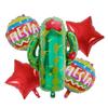 Globo de Fiesta de Carnaval Mexicano Transfronterizo Cactus Sombrero Alpaca Set de Papel de Aluminio Globo de Cumpleaños de Dibujos Animados