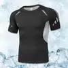 Roupas fitness transfronteiriças para homens, camisa de compressão esportiva, seda gelada de secagem rápida alta elasticidade manga longa treino de corrida camiseta masculina de manga longa