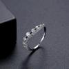 Anillo de encaje de diamantes Jinse con incrustación de circonita AAA, anillo de lujo ligero para el día a día, anillo para mujer, exquisito, venta al por mayor de fábrica