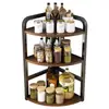 Estante de almacenamiento para cocina, estante triangular para especias de esquina de encimera, estante de almacenamiento de condimentos de esquina, estante de especias multifuncional