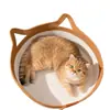Ninho de Gato de Rattan para Todas as Estações, Acessórios de Gato Trançados de Verão, Tapete de Dormir, Casinha, Cama para Animal de Estimação, Ninho Seguro