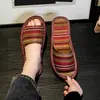 Pantuflas de Lino de Invierno para Mujer, Uso en Casa para Parejas, Pantuflas de Algodón con Suela Suave de PVC Antideslizante para Pisos de Madera en Interiores para Hombre