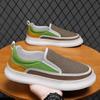 Zapatos de Hombre Primavera Transpirables 2025 Nueva Llegada Zapatos de Lona Zapatos de Plataforma de Moda para Hombre Combinan con Todo Slip-on Casual Zapatos de Moda