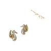 Pendientes colgantes de dos colores para mujer, pendientes metálicos de dos piezas, temperamento de lujo ligero, diseño de nicho, pendientes de alta calidad, otoño e invierno
