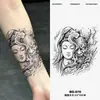 Tatuagens Adesivas de Combinação de Coexistência de Buda e Demônio Fórmula Herbal Duradouras à Prova d'Água Estilo Clássico Estilo Dominante Tatuagens para Homens e Mulheres Tatuagens de Braço Perna