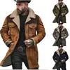 Chaquetas para Hombre 2025 Otoño e Invierno Europeas y Americanas en Stock Chaquetas Transfronterizas de Gamuza con Bloques de Color Amazon Abrigos con Cremallera y Múltiples Bolsillos