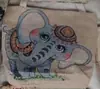 Bolsa de Lona Bordada Tamaño Mediano Elefante Estilo Nuevo Bolsa de Hombro Bolsa de Compras Bolsa Tote de Gran Capacidad Bolsa para el Almuerzo