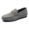 Zapatos Gorro de Punto para Hombre Verano Nuevos Zapatos de Gamuza y Piel Nobuck Joven de una Pierna Perezoso Zapatos de Negocios para Conducir de Moda para Hombres