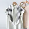 Pañuelo Chal de Seda de Lunares para Mujer 2025 Nuevo Bufanda de Verano Bufanda Triangular de Gama Alta Pañuelo para la Cabeza Cinturón Combinación