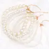 Collar de una sola capa con perlas de imitación de moda simple transfronterizo para mujer, cadena para el cuello de temperamento, cadena para la clavícula, joyería al por mayor