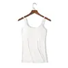 Camiseta Modal Talla Grande Europea y Americana Camisola Chaleco Mujer Sin Sujetador Incorporado Taza Yoga Pijama Top Base