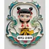 Imán de Refrigerador Magnético Humanoide de Acrílico Periférico Infantil Mágico como Regalo para Amigos para Decorar y Conmemorar a Nezha Ao Lun