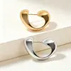 Broche Simples Geométrico em Forma de U Liga de Ouro e Prata Alfinete Acessório Decorativo para Blazer de Terno Feminino E-commerce Transfronteiriço