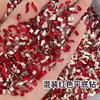 Joias de Nail Art de Ano Novo Diamante Vermelho Grande para Nail Art Mini Base Reta Diamante de Formato Especial Vermelho Pequeno Diamante de Fundo Plano de Formato Especial Atacado