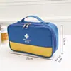 Bolsa Portátil Popular para Armazenamento Médico, Kit de Primeiros Socorros para Casa e Viagem, Bolsa Organizadora de Medicamentos de Emergência com Compartimentos Múltiplos em Tecido Oxford