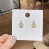 Aretes Coreanos Elegantes de Plata 925 con Pin Nuevo Estilo Aretes Cortos de Perla Fresca Combinan con Todo Celebridad de Internet Aretes Simples para Mujer