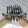 Venta al por mayor del fabricante Peine Francés de Siete Dientes con Diamantes Triturados y Perlas, Joyería de Pasador Lateral, Pasador, Pasador, Accesorios para el Cabello