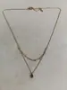Cadena Compacta Azul de Lágrima de Doble Capa, Collar de Acero Inoxidable Azul Gota de Agua, Cadena Azul de Resina para Clavícula, Sensación de Lujo Ligero y Gama Alta