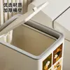 Cubo de basura para uso doméstico en sala de estar, cocina, baño, inodoro, dormitorio, gran capacidad, operado con pedal, con tapa, no necesita agacharse, cubo de basura a prueba de olores