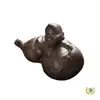 Adorno de Mascota de Té Búfalo de Agua Pequeño de Arcilla Púrpura, Juego de Té Kung Fu de Arte del Té, Juguete de Té, Accesorio Giratorio para la Bandeja de Té, Se Puede Usar para Nutrir la Mano