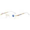 Nuevas Gafas de Lectura de Moda para Mujer de Alto Gama con Borde Cortado en Diamante, Anti-Luz Azul, Sin Montura, Alta Definición, Presbiopía K