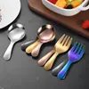Wow Acero Inoxidable 304 Cucharilla de Té Mango Corto Medición Cuchara Redonda Pequeña Creativa Adecuada para Niños Cuchara para Helado Granos de Café Postre