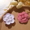 Tela de Chica Energética Estilo Coreano Cuadros Camelia DIY Lazo para Cola de Caballo Accesorio para el Cabello Broche Ropa Accesorios Florales