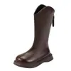 Sapatos de menina, botas longas infantis, botas longas de bebê, novo estilo primavera e outono 2026, botas de cano alto estilo princesa cavaleira para meninas pequenas