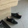 Tênis de Treino Alemão Retro com Estrela de Strass para Mulheres, Novos Tênis Casuais Versáteis com Cadarço e Aumento de Altura Escondido, Tênis Gump de Couro Genuíno
