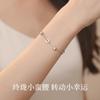 Prata Bei Números Romanos Pequena Pulseira de Cintura Masculina Prata de Lei Requintada Simples Ouro Rosa Nicho Joias de Alta Qualidade