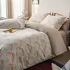 Nuevo Juego de Cuatro Piezas 2026 Algodón 100% Cepillado Sábana Funda de Almohada Funda Nórdica de Alta Densidad Juego de Tres Piezas Cálido Otoño e Invierno Ropa de Cama
