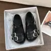 Zapatos Mary Jane Académicos Retro Franceses para Mujer 2026 Verano Pequeños Correa de Doble Hebilla Corte Bajo Zapatos de Una Sola Pieza Punta Redonda Pies No Cansados