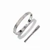 [02] calidad de alta gama tarjeta hogar diez estrella de diamante destornillador pulsera de acero de titanio serie amor pulsera para hombre y mujer
