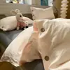 Juego de cama de cuatro piezas con sábana bajera, nuevo modelo 2026, funda de edredón jacquard para dormitorio de estudiante, juego de tres piezas para cama individual, adecuado para todas las estaciones