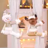 Hebillas Decorativas para Cortinas de Navidad Nuevas Transfronterizas Abrazaderas de Cortina de Terciopelo de Navidad Muñeco de Nieve Decoración del Hogar