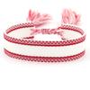 Pulsera nueva tejida a mano Correa de muñeca simple europea y americana Estilo bohemio Cinta de pareja en blanco Cuerda de mano DIY