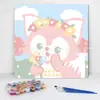 20*20 Pintura al Óleo Digital de Dibujos Animados de Anime Pintura Decorativa DIY para Colorear Hecha a Mano para Niños Stock Listo Pintura al Óleo Digital al por Mayor