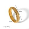 Pulsera elástica simple de diseño retro europeo y americano de lujo ligero, acero inoxidable chapado en oro de 18 quilates, joyería de alta gama para mujer al por mayor