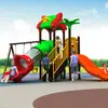 Equipamento de Playground Infantil Grande Porte Transfronteiriço, Combinação de Escorregador de Plástico e Balanço para Parque Comunitário